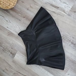 Free People Faux Leather Black Mini Skirt